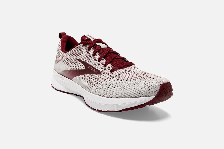 Brooks Revel 4 Road Löparskor Dam - Vita/Burgundy - 9580-XLNKB